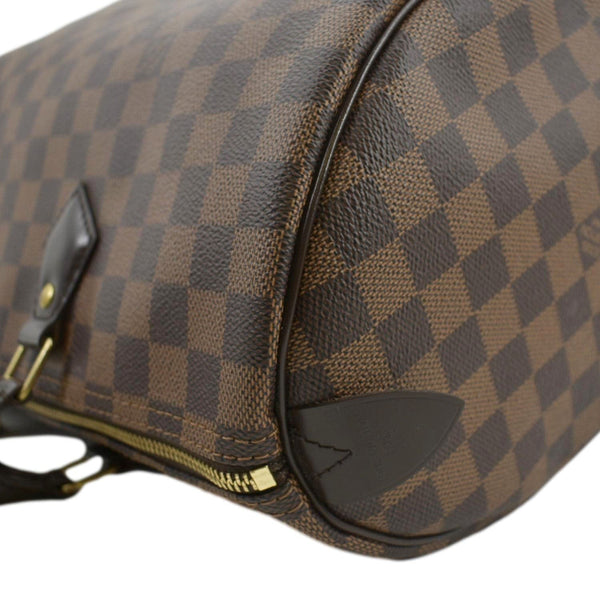 LOUIS VUITTON Speedy 35 Damier Ebene Satchel Bag Brown