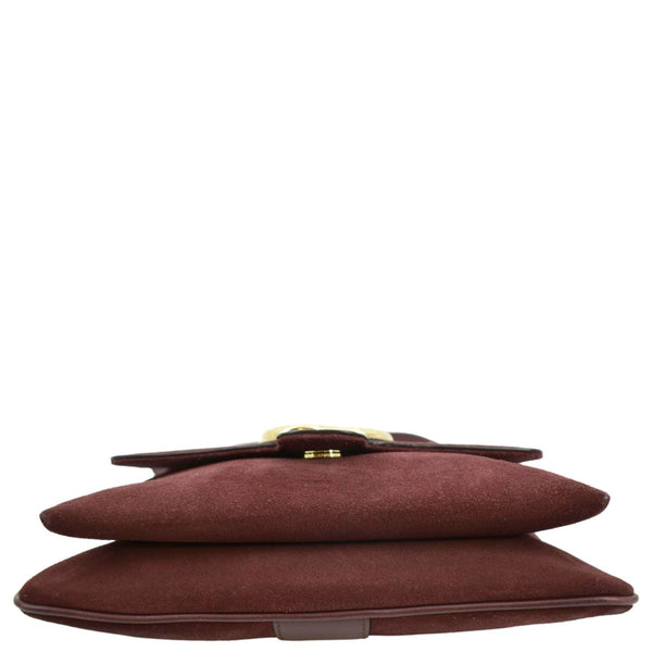 GUCCI Arli Medium Suede Leather Crossbody Bag Red 550126