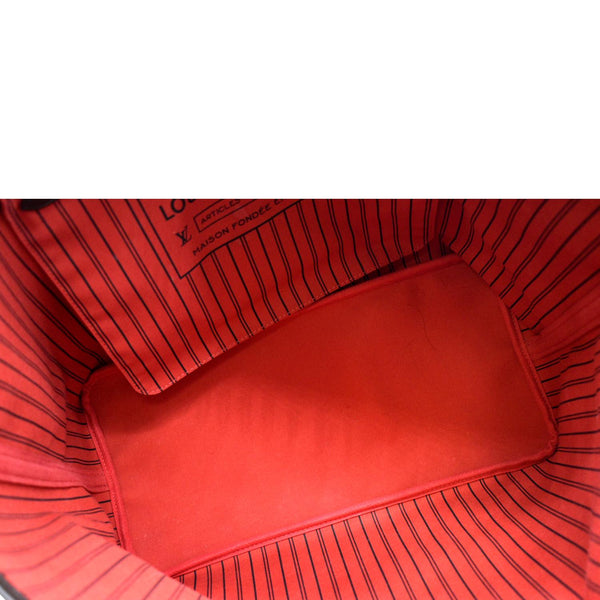 LOUIS VUITTON Neverfull GM Damier Ebene Tote Shoulder Bag Brown