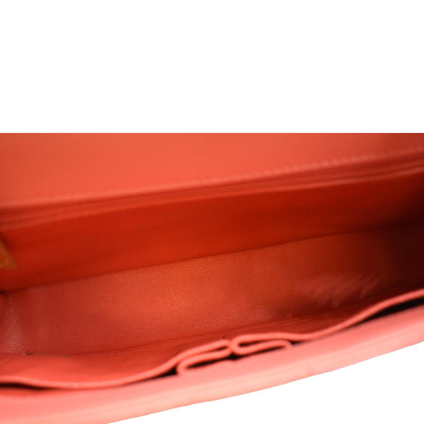 CHANEL CC Filigree Medium Flap Caviar Leather Crossbody Bag Pink