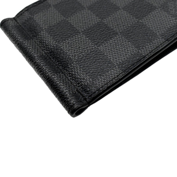 LOUIS VUITTON Pince Money Clip Damier Graphite Wallet Black