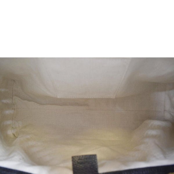 GUCCI Medium Soho Chain Pebbled Leather Tote Bag Black 536196