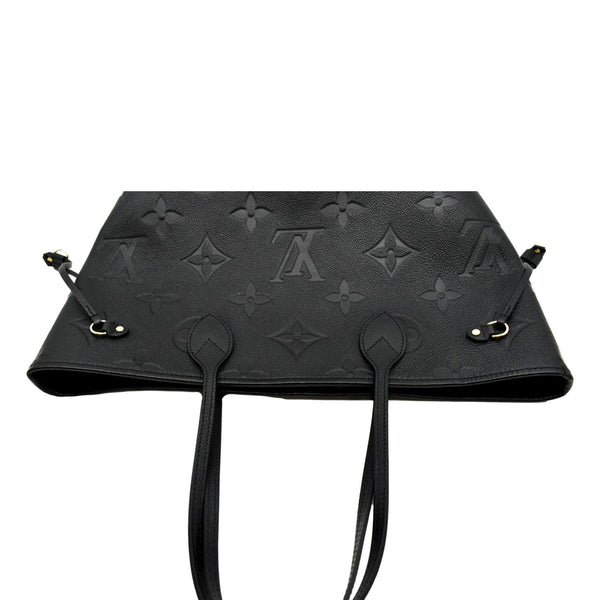 LOUIS VUITTON Neverfull MM Monogram Empreinte Leather Tote Bag Black