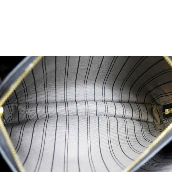 LOUIS VUITTON Montaigne BB Monogram Empreinte Leather Satchel Bag Black