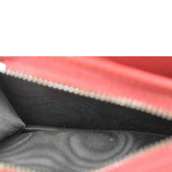 GUCCI Marmont GG Matelasse Leather Card Case Wallet Red 466492