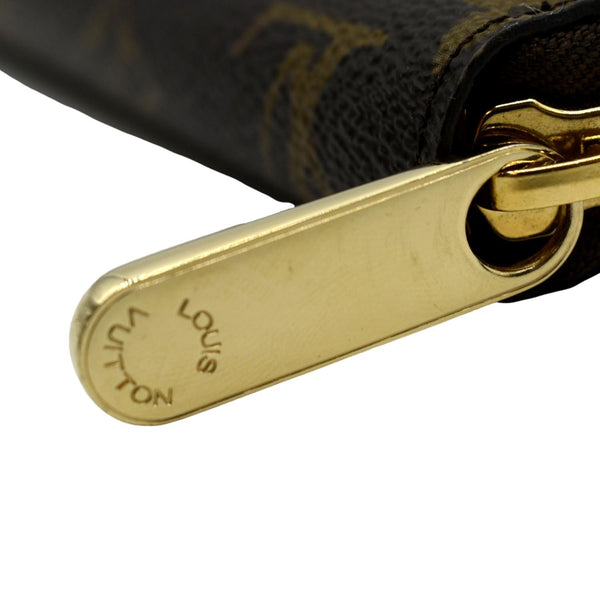 LOUIS VUITTON Zip Around Monogram Canvas Wallet Brown