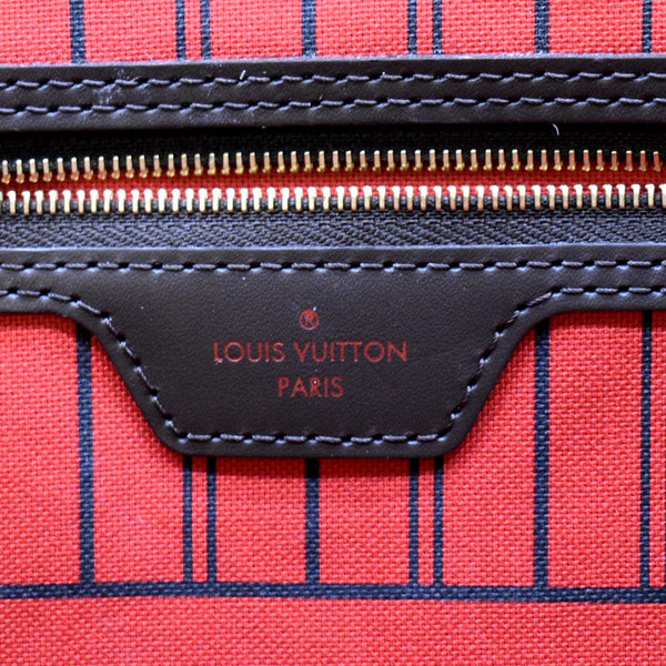 LOUIS VUITTON Neverfull GM Damier Ebene Tote Shoulder Bag Brown