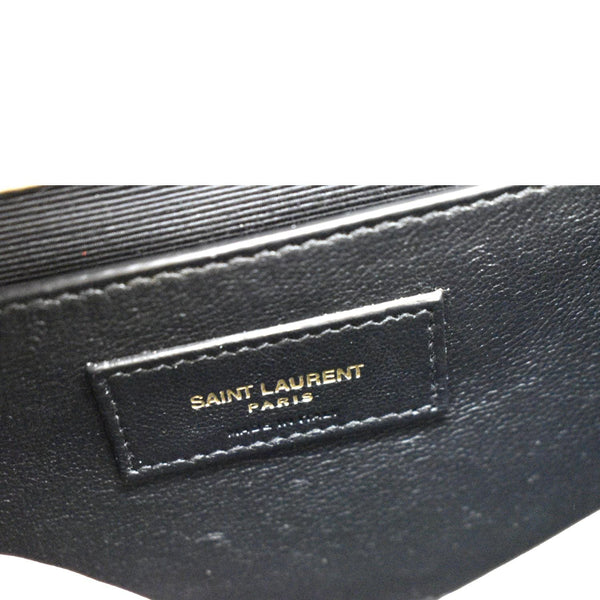 YVES SAINT LAURENT Kate Leather Chain Clutch Crossbody Bag Beige