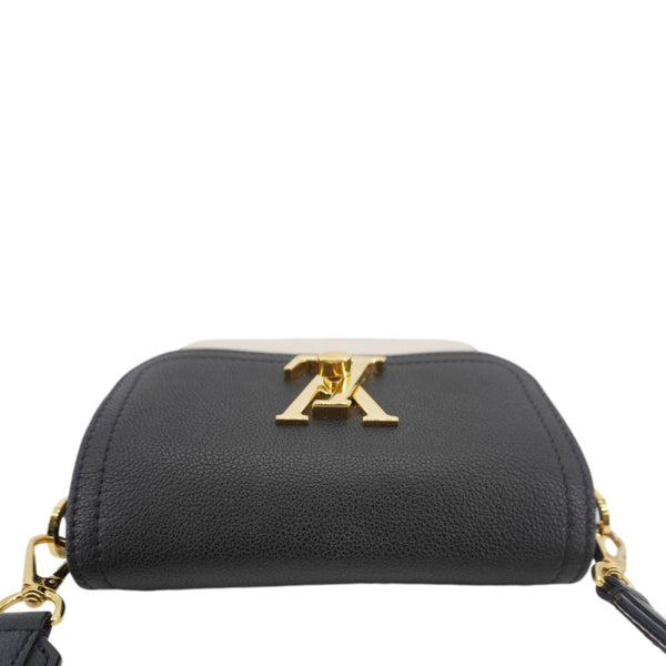 LOUIS VUITTON Lockme Tender Calfskin Leather Shoulder Bag Black
