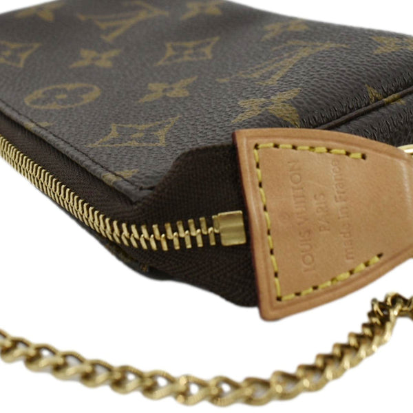 LOUIS VUITTON Pochette Mini Monogram Canvas Accessoires Pouch Brown