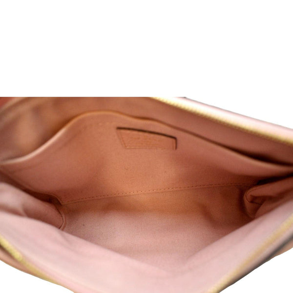 LOUIS VUITTON Pallas Monogram Canvas Clutch Crossbody Bag Brown