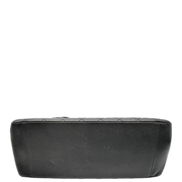 CHANEL Grand Shopping Quilted Caviar Leather GST Tote Bag Black