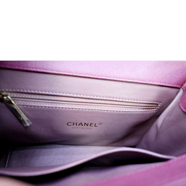 CHANEL Business Affinity Medium Flap Quilted Caviar Shoulder Bag Pink