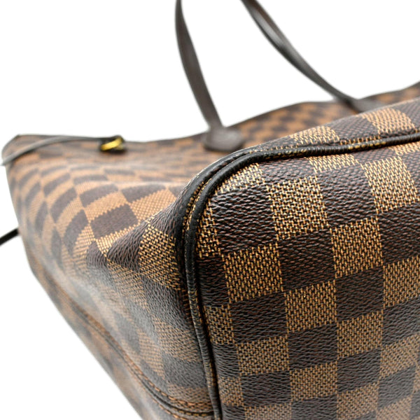 LOUIS VUITTON Neverfull GM Damier Ebene Tote Shoulder Bag Brown