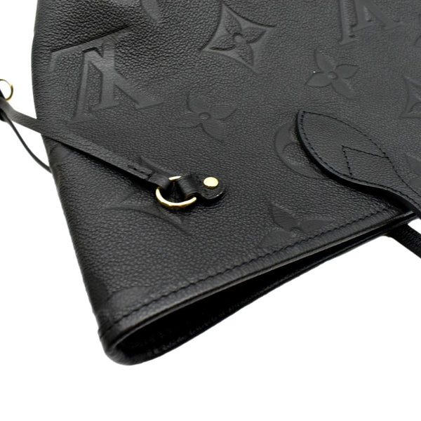 LOUIS VUITTON Neverfull MM Monogram Empreinte Leather Tote Bag Black