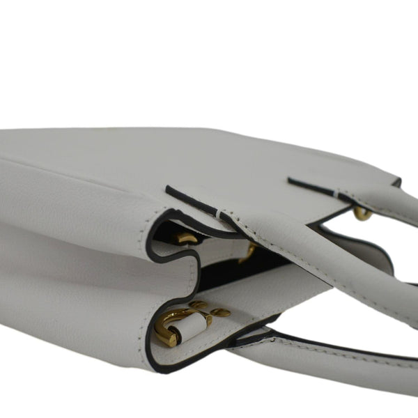 VERSACE La Medusa Leather Top Handle Shoulder Bag White