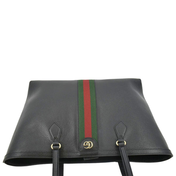 GUCCI Ophidia GG Jumbo Leather Tote Bag Black 631685