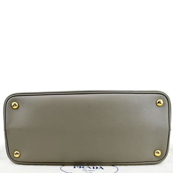 PRADA Double Handle Saffiano Leather Tote Bag Grey