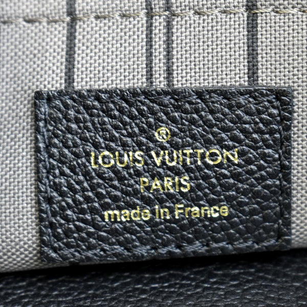 LOUIS VUITTON Montaigne BB Monogram Empreinte Leather Satchel Bag Black