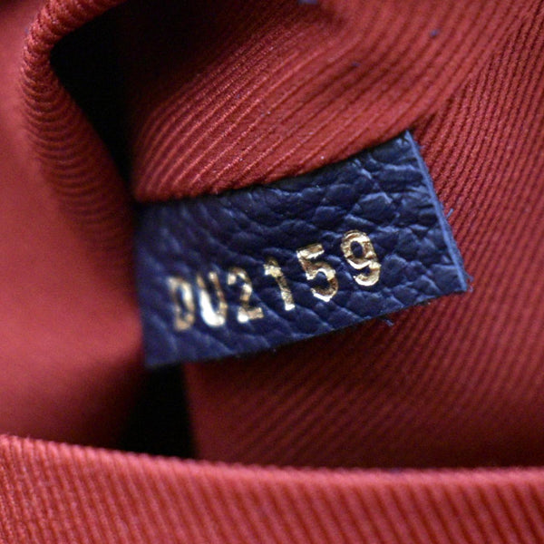 Model Tag View of LV Leather Shoulder Bag Black