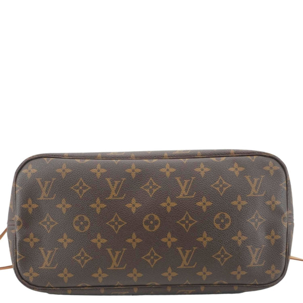 Louis Vuitton Neverfull MM Brown Bag - Bottom View