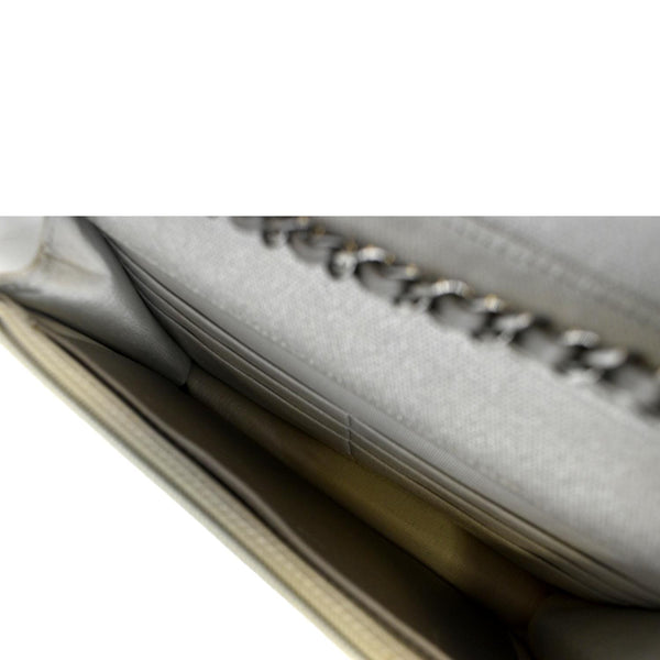 CHANEL Classic 2.55 Reissue Space Charm Quilted Canvas WOC Crossbody Bag Silver