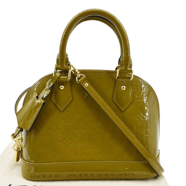 LV Alma BB Vernis Leather Crossbody Bag Vert Olive