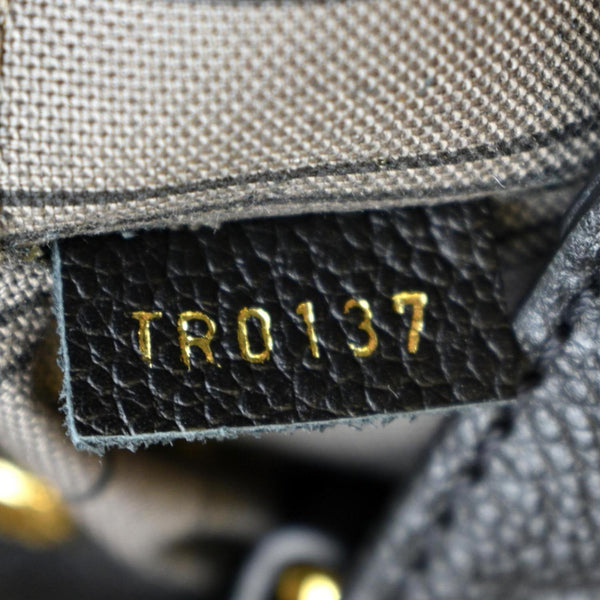 LOUIS VUITTON Montaigne BB Monogram Empreinte Leather Satchel Bag Black