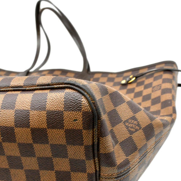 LOUIS VUITTON Neverfull GM Damier Ebene Tote Shoulder Bag Brown
