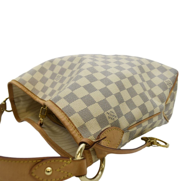 LOUIS VUITTON Delightful PM Damier Azur Hobo Bag White