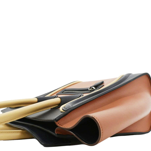 CELINE Luggage Leather Tote Bag Bicolor