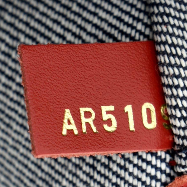 LOUIS VUITTON Neverfull MM Patchwork Monogram Denim Shoulder Bag Blue