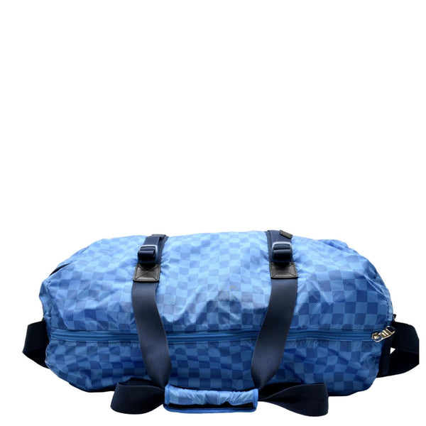 LOUIS VUITTON Keepall 50 Adventure Practical Nylon Damier Masai Duffle Travel Bag Blue - Final Sale