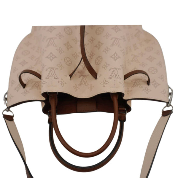 LOUIS VUITTON Girolata Monogram Mahina Leather Shoulder Bag Peach