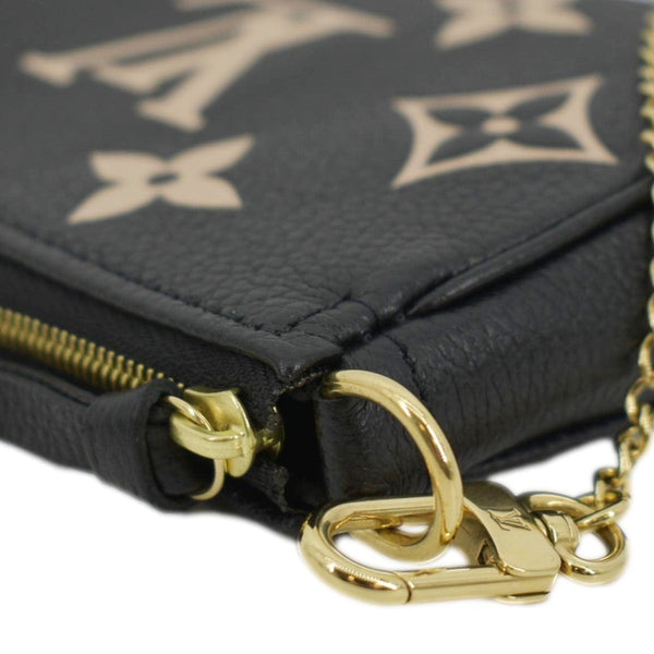 LOUIS VUITTON Mini Pochette Bicolor Monogram Empreinte Accessoires Pouch Black