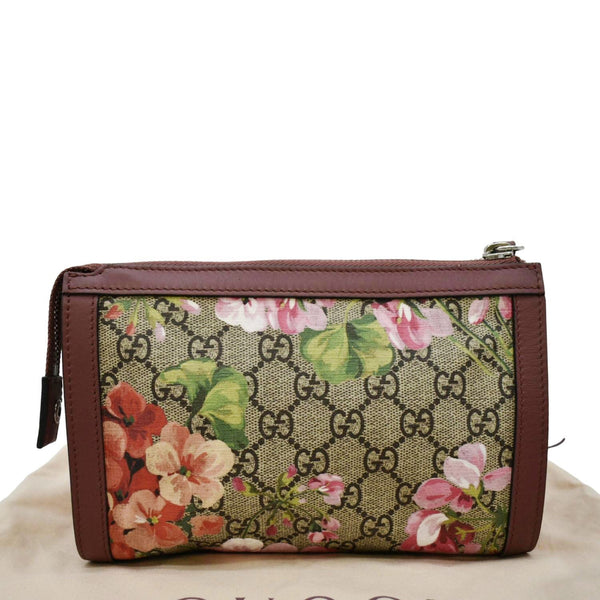 GUCCI GG Blooms Small Monogram Canvas Cosmetic Case Dry Rose 475898