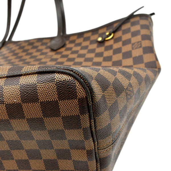 LOUIS VUITTON Neverfull GM Damier Ebene Tote Shoulder Bag Brown