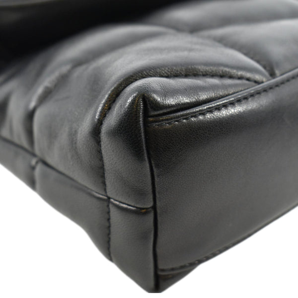 YVES SAINT LAURENT Toy Loulou Puffer Quilted Lambskin Leather Crossbody Bag Black