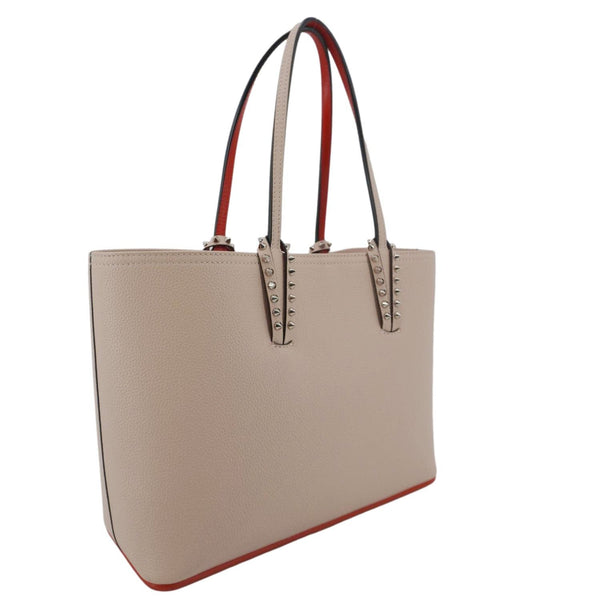 CHRISTIAN LOUBOUTIN Cabata Leather Tote Bag Peach