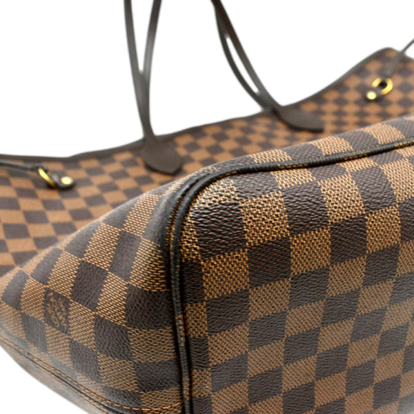 LOUIS VUITTON Neverfull GM Damier Ebene Tote Shoulder Bag Brown