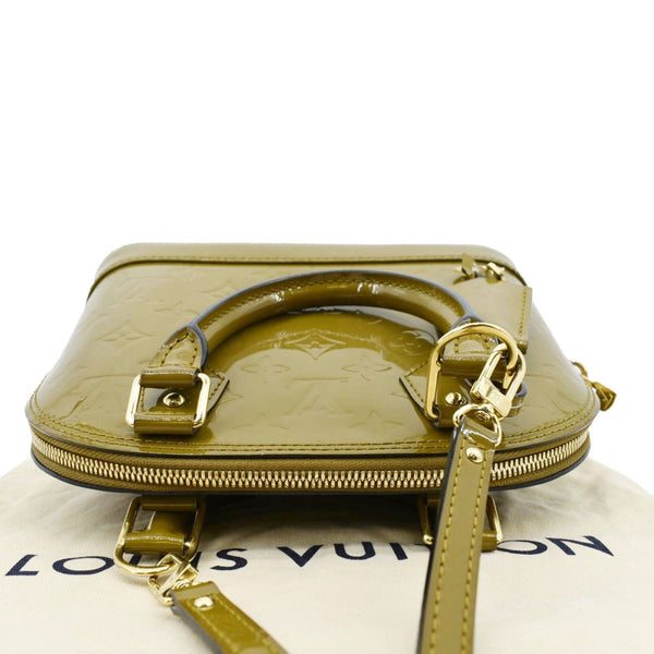 LV Alma BB Vernis Leather Crossbody Bag Vert Olive