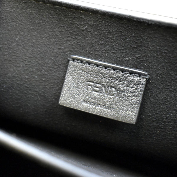 FENDI Fab Leather Crossbody Bag Black