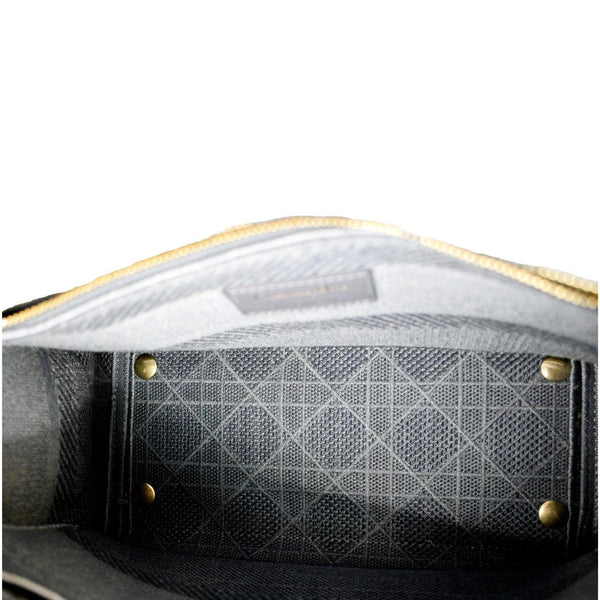 Christian Dior Lady D-Lite Canvas Crossbody Bag in denim blue color - Inside