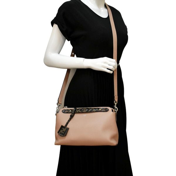 FENDI Small By The Way Leather Shoulder Bag Blush Pink