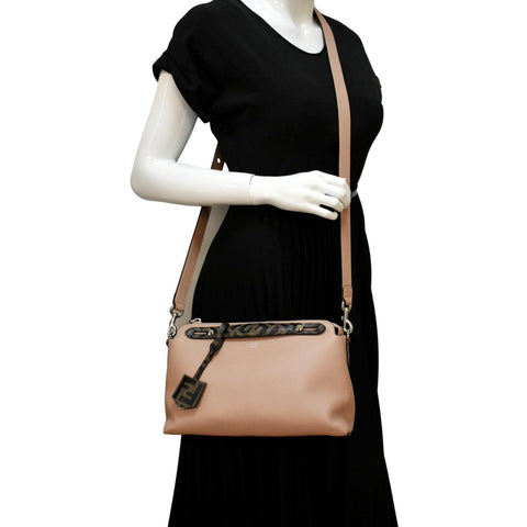 FENDI Small By The Way Leather Shoulder Bag Blush Pink