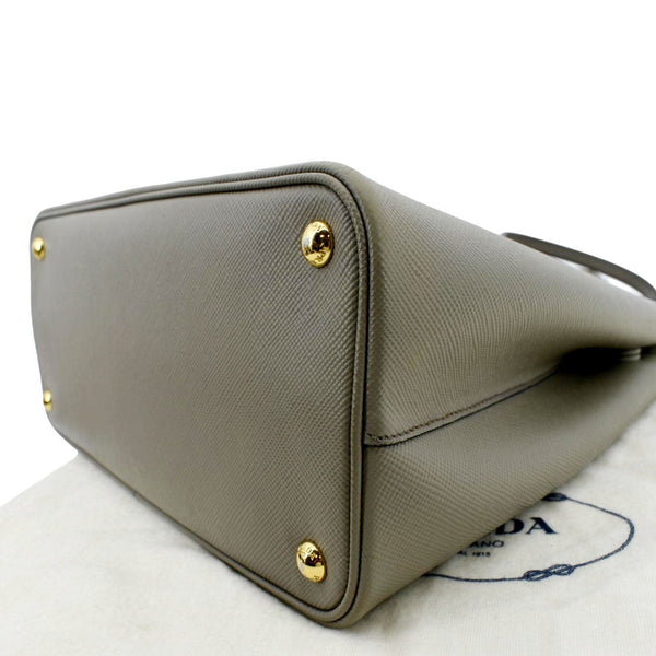 PRADA Double Handle Saffiano Leather Tote Bag Grey