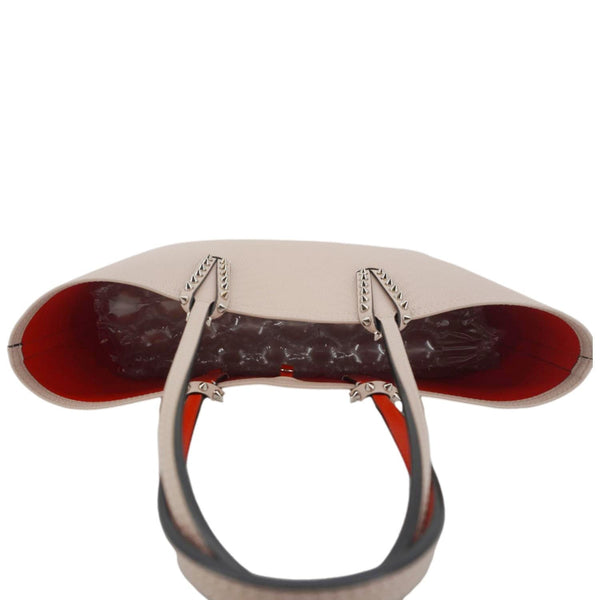 CHRISTIAN LOUBOUTIN Cabata Leather Tote Bag Peach