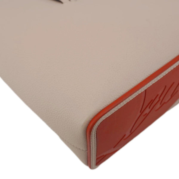 CHRISTIAN LOUBOUTIN Cabata Leather Tote Bag Peach