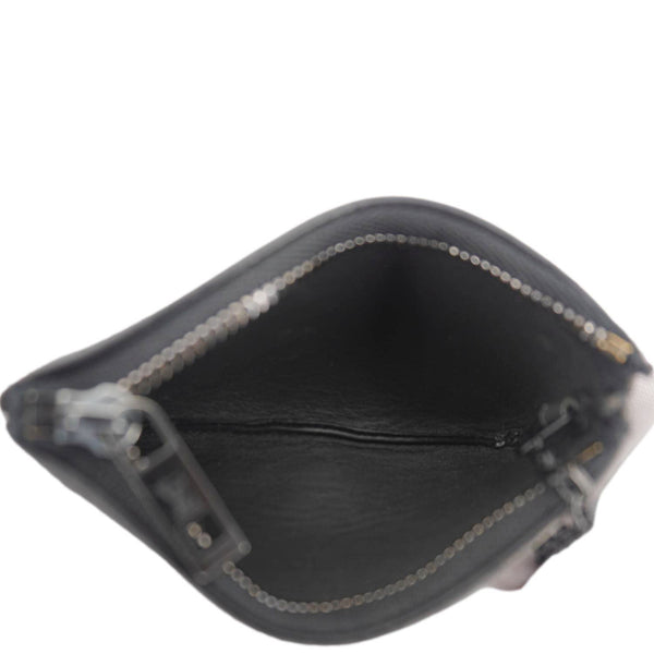 LOUIS VUITTON LV Aerogram Leather Key Pouch Black