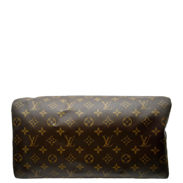 LOUIS VUITTON Speedy 35 Monogram Canvas Satchel Bag Brown